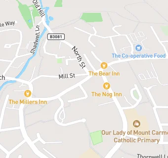 map for Wincanton Masonic Club