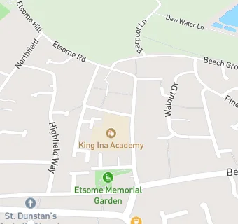 map for King Ina CofE Academy (Infants)