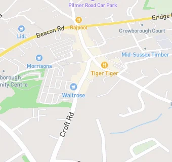 map for Crowborough And District Social Club