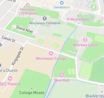 map for Winchester College