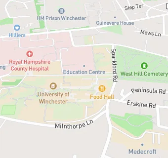 map for University of Winchester