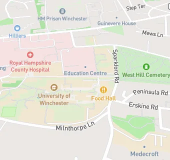 map for Winchester Student Union