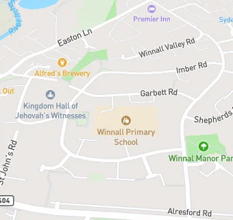 map for Winnall Primary School