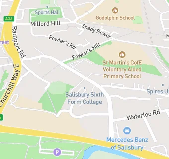 map for Salisbury Sixth Form College