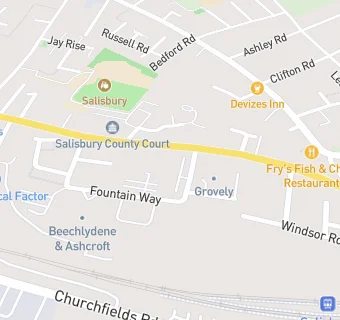 map for Salisbury Medical Practice