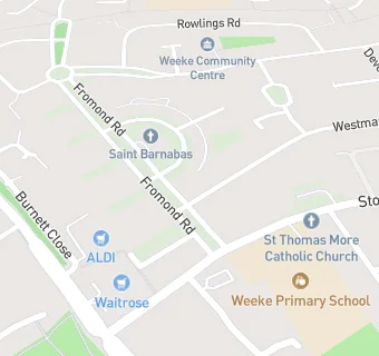 map for Winchester Wellbeing Lunch Club