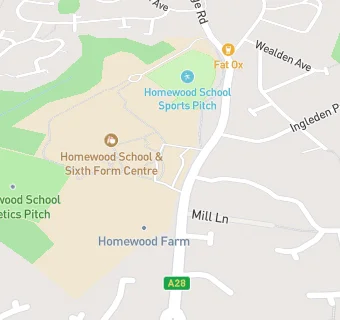 map for Homewood School and Sixth Form Centre