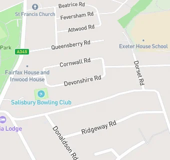 map for Salisbury Bowling Club