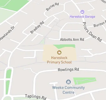 map for Harestock Primary School