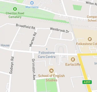 map for Folkestone Care Centre