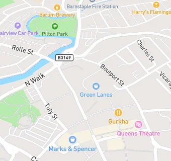 map for Green Lanes Cafe