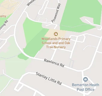 map for Woodlands Primary School