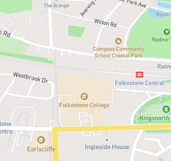 map for EKC Folkestone College