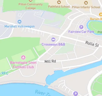 map for Barnstaple Rugby Club