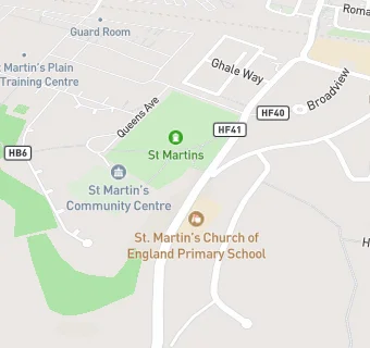 map for Folkestone, St Martin's Church of England Primary School