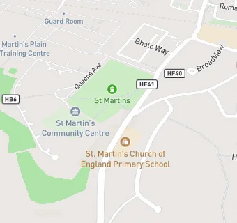 map for St Martins Church of England Primary School