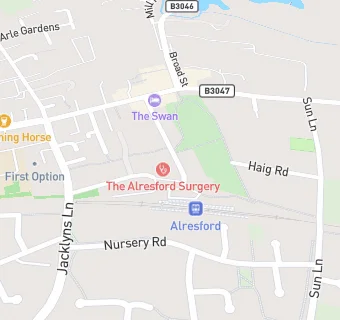 map for The Alresford Surgery