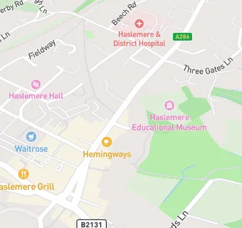 map for Hemingways of Haslemere