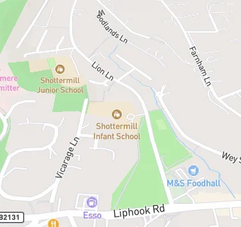 map for Shottermill Infant School