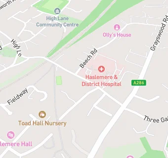 map for Haslemere Hospital