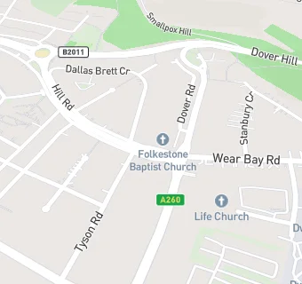 map for Folkestone Baptist Church