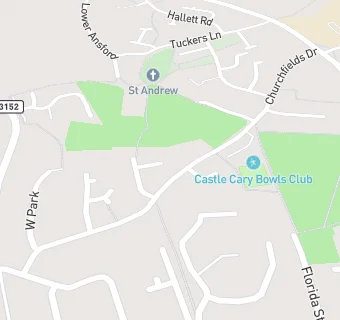 map for Castle Cary Bowls Club