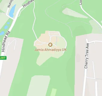 map for Jamia Ahmadiyya UK