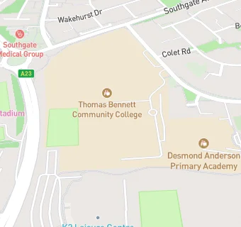 map for Thomas Bennett Community College