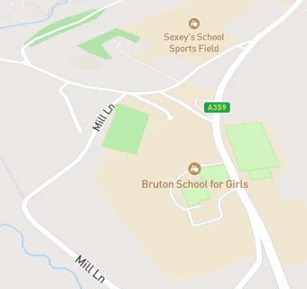 map for Bruton School for Girls - Nursery Dept