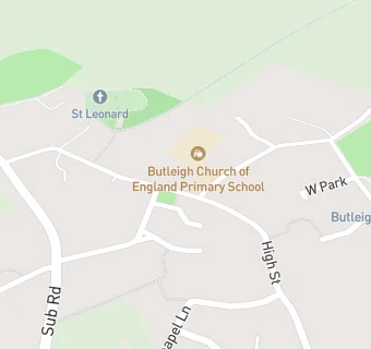 map for Butleigh C of E School