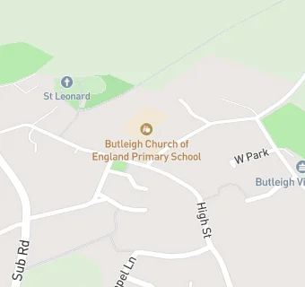 map for Butleigh Church of England Primary School