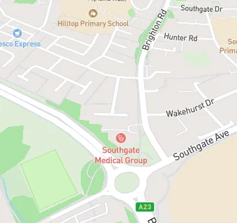 map for Southgate Surgery