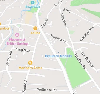 map for Mydentist, Exeter Road, Braunton