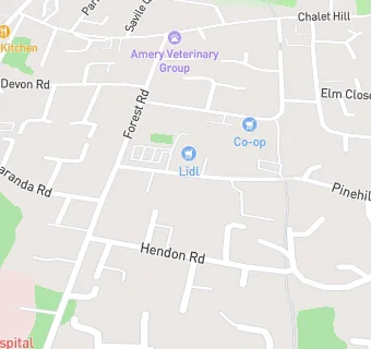 map for Pinehill Surgery