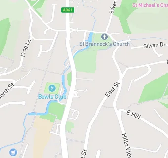 map for Braunton Bowling Club