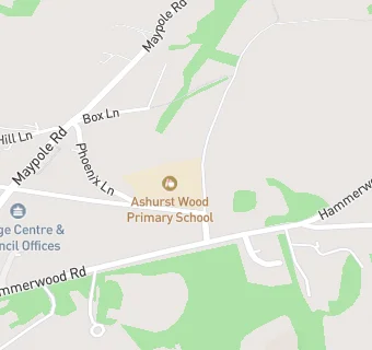 map for Ashurst Wood Primary School