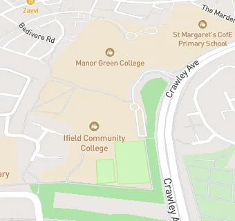 map for Ifield Community College