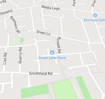 map for Green Lane Stores