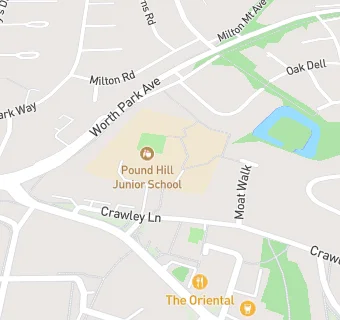 map for Pound Hill Junior School, Crawley