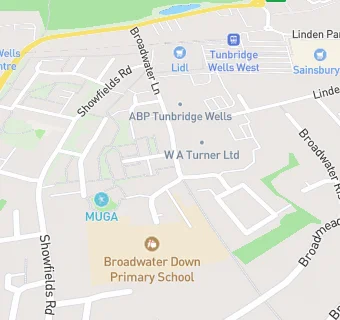 map for Broadwater Down Primary School