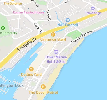 map for Dover Marina Hotel