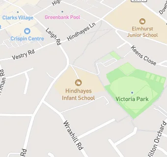 map for Hindhayes Infant School