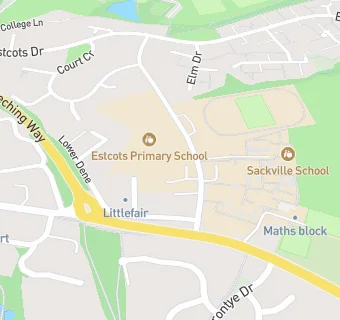 map for Estcots Primary School