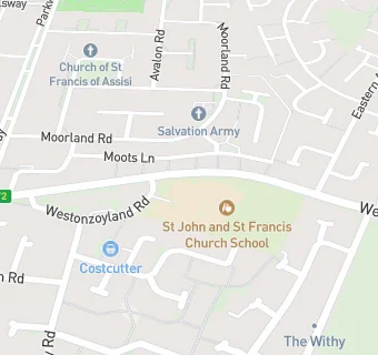 map for St John and St Francis CofE VA Primary School