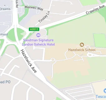 map for Hazelwick School