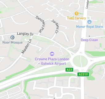 map for Crowne Plaza London Gatwick