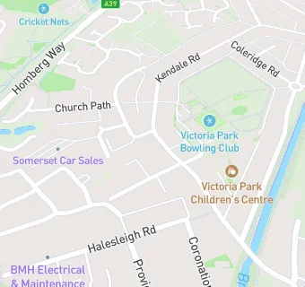 map for Victoria Park Bowling Club