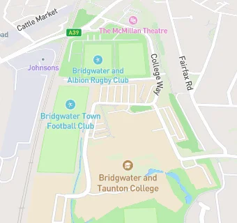 map for Bridgwater & Taunton College