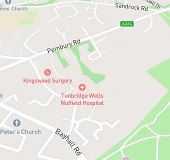 map for Tunbridge Wells Nuffield Hospital