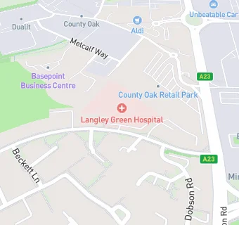 map for Langley Green Hospital And Cafe